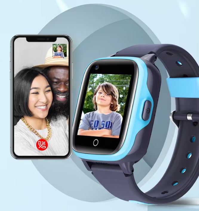 KidTrackr Black Smart Watch: Pinpoint GPS Location Tracking, Voice Calls, Video Calls, And Much More