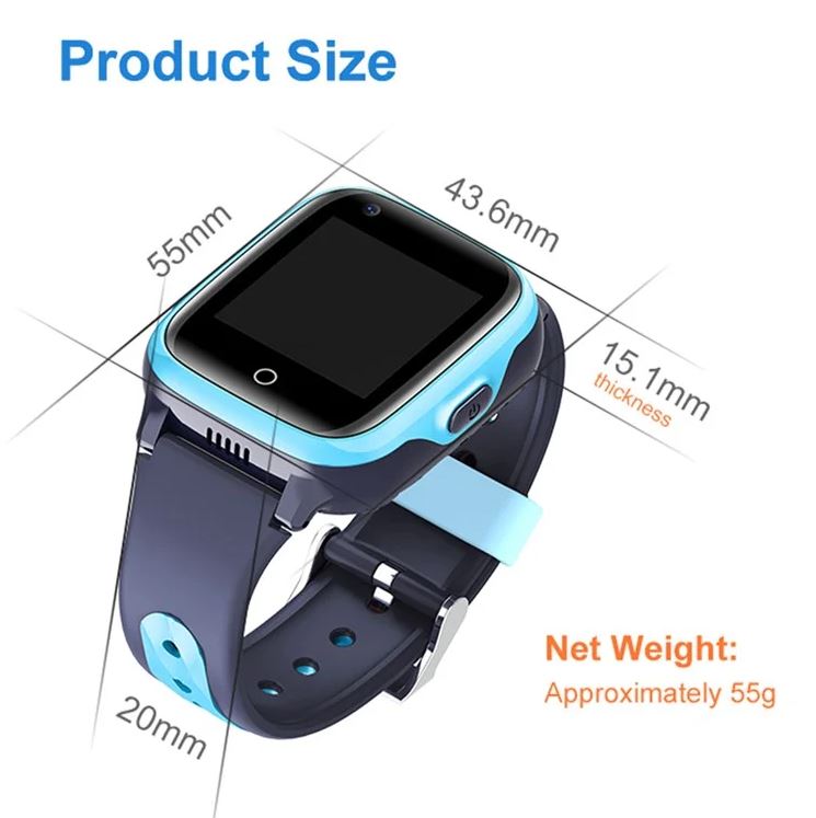 KidTrackr Blue Smart Watch: Pinpoint GPS Location Tracking, Voice Calls, Video Calls, And Much More