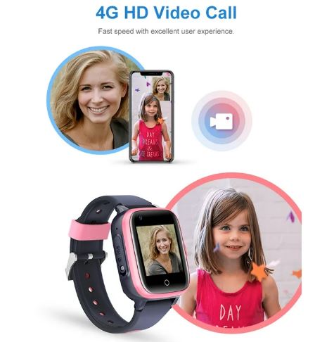 KidTrackr Pink Smart Watch: Pinpoint GPS Location Tracking, Voice Calls, Video Calls, And Much More